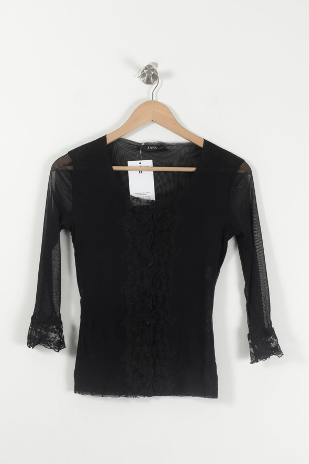 Blouse Noire - Taille S/36 de la marque ZAPA | PARAD93046 - Vendu par Paradigme - Image 2