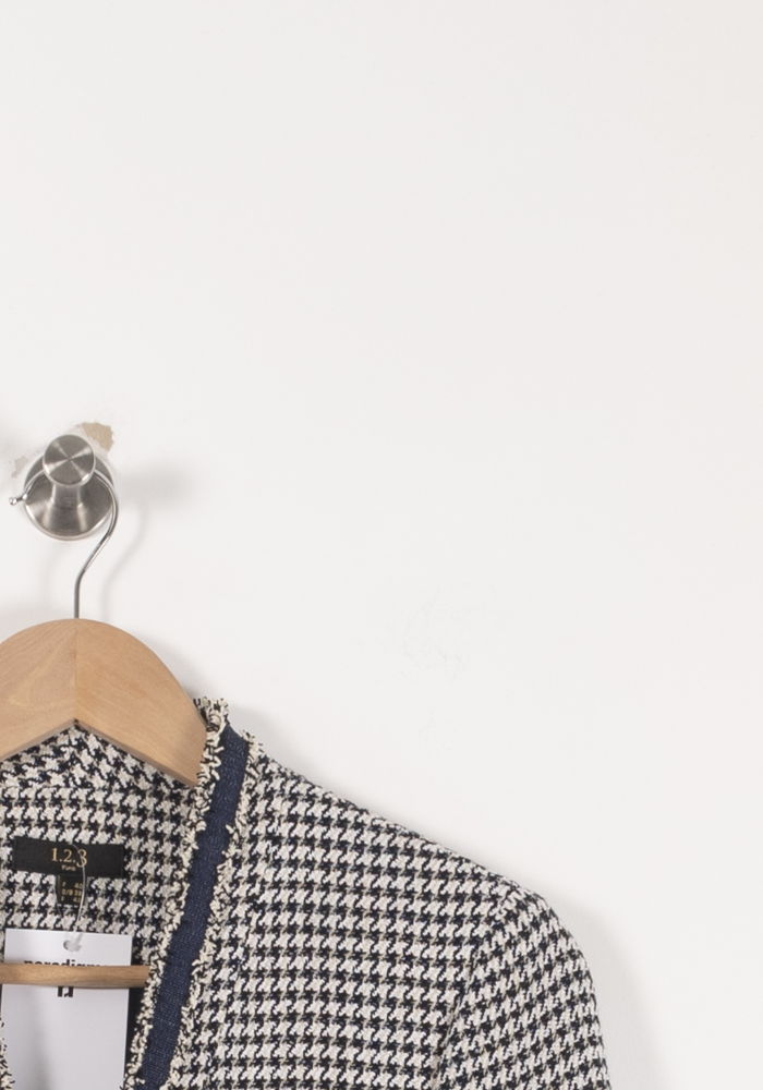 Veste Pied-de-poule Bleue et Blanche - Taille L/40 de la marque Maison 123 | PARAD93056 - Vendu par Paradigme - Image 3