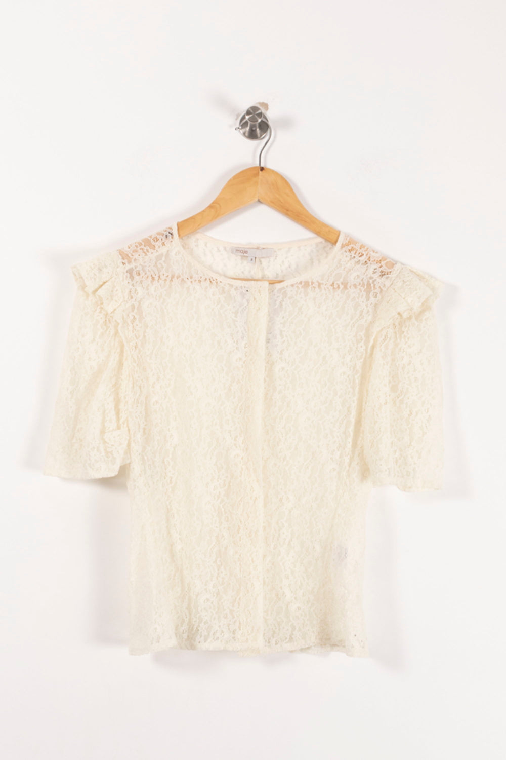 Gilet Dentelle Beige - Taille M/38 de la marque Maje | PARAD93058 - Vendu par Paradigme - Image 2