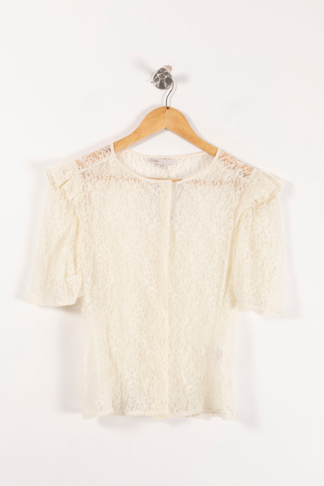 Gilet Dentelle Beige - Taille M/38 de la marque Maje | PARAD93058 - Vendu par Paradigme - Image 2