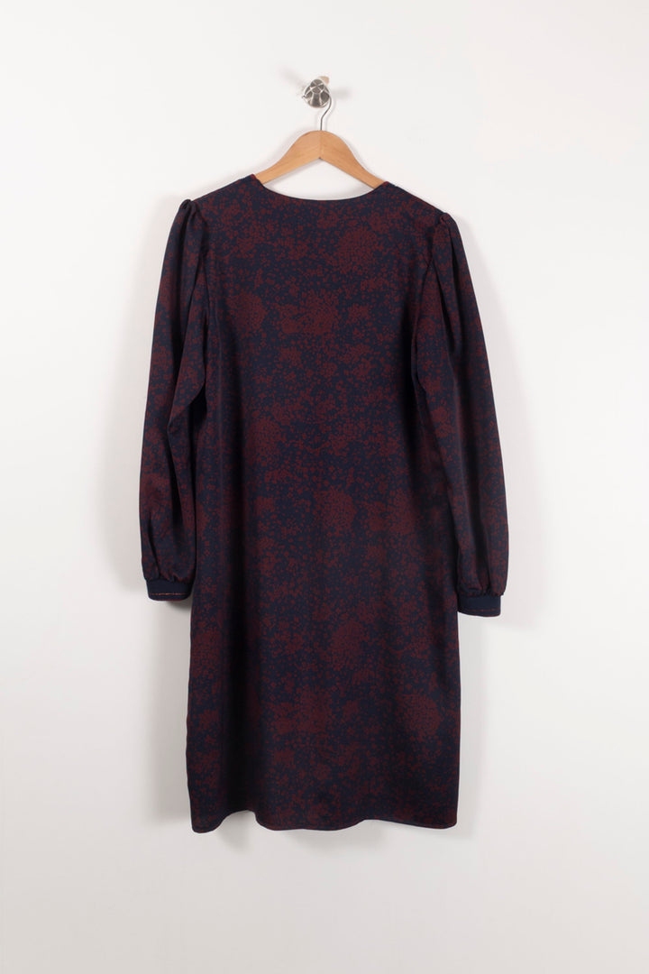 Robe Droite Bordeaux et Bleu Marine - Taille XL/42 de la marque La Fée Maraboutée | PARAD93062 - Vendu par Paradigme - Image 4