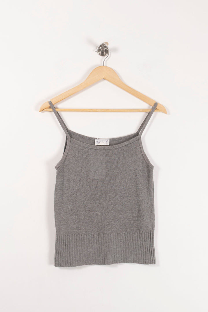 Débardeur Gris - Taille M/38 de la marque Agnès b. | PARAD93085 - Vendu par Paradigme - Image 2