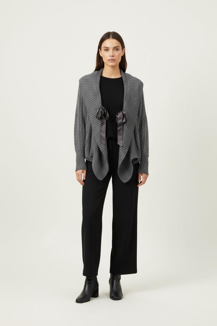 Cardigan Gris - Taille L/40 de la marque La Fée Maraboutée | PARAD93089 - Vendu par Paradigme - Image 1