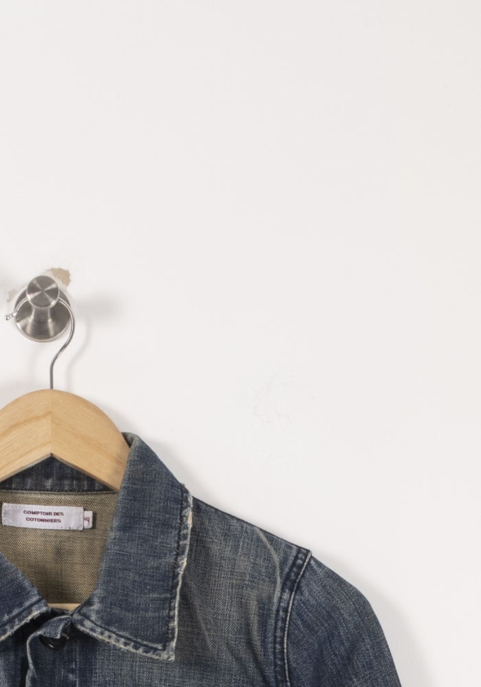 Veste en Jean Bleue - Taille L/40 de la marque Comptoir des Cotonniers | PARAD93099 - Vendu par Paradigme - Image 3