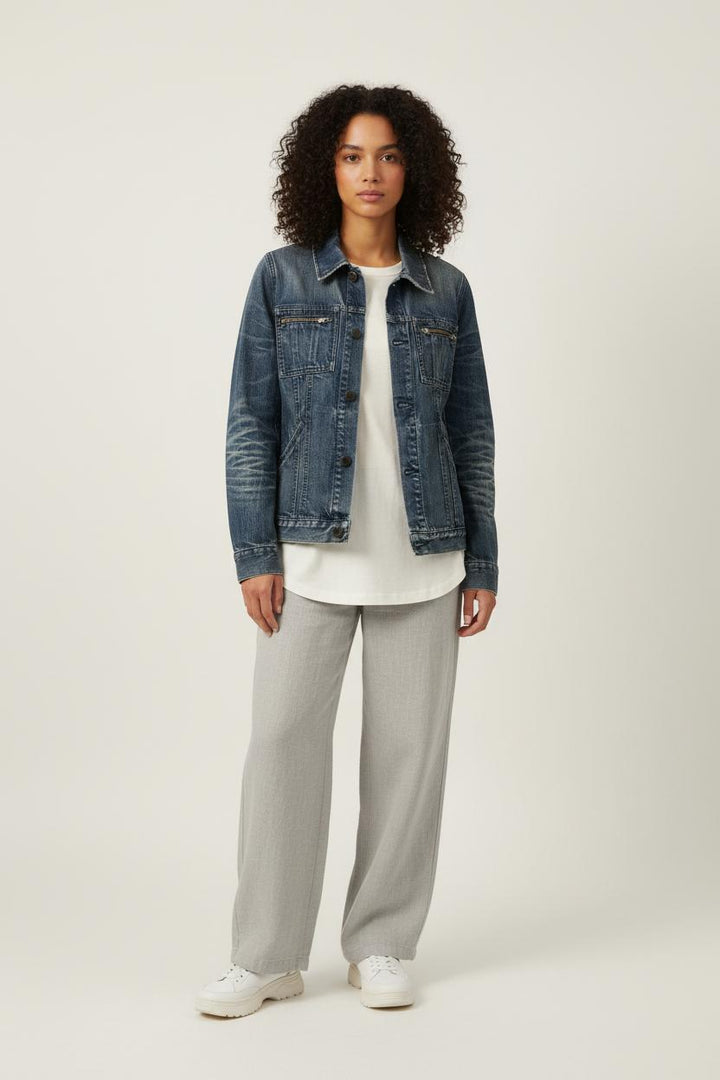 Veste en Jean Bleue - Taille L/40 de la marque Comptoir des Cotonniers | PARAD93099 - Vendu par Paradigme - Image 1