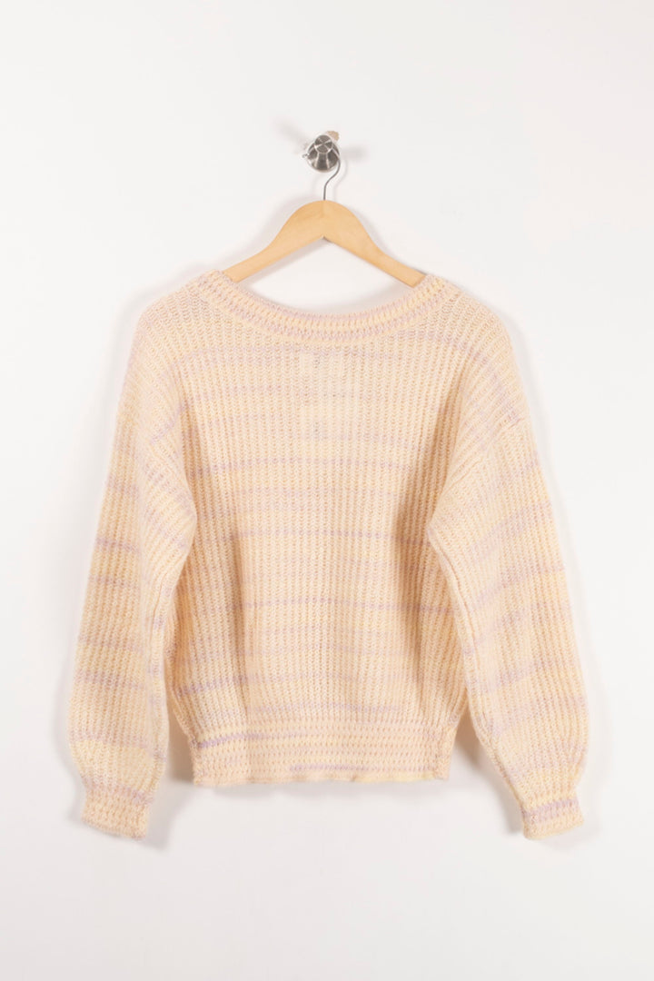 Pull Beige et Lilas - Taille S/36 de la marque Des petits hauts | PARAD93118 - Vendu par Paradigme - Image 4