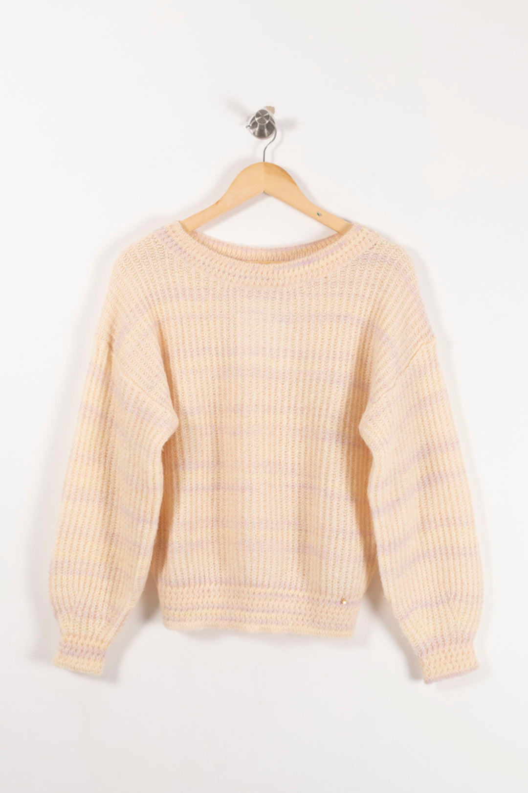 Pull Beige et Lilas - Taille S/36 de la marque Des petits hauts | PARAD93118 - Vendu par Paradigme - Image 2