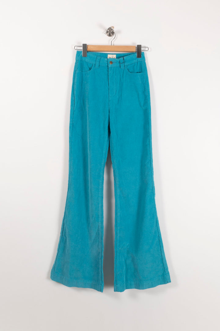 Pantalon Pattes d’Éléphant Bleu - Taille S/36 de la marque Wild | PARAD93123 - Vendu par Paradigme - Image 2