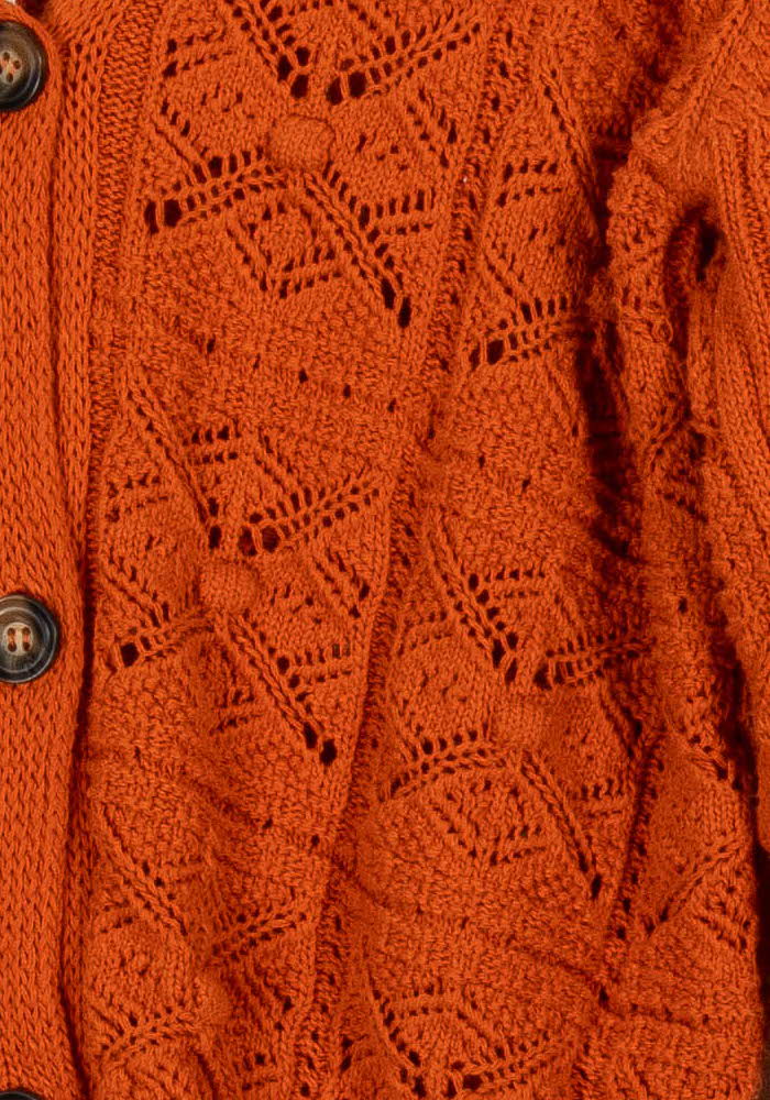 Cardigan Rouge - Taille M/38 de la marque La Fée Maraboutée | PARAD93130 - Vendu par Paradigme - Image 3