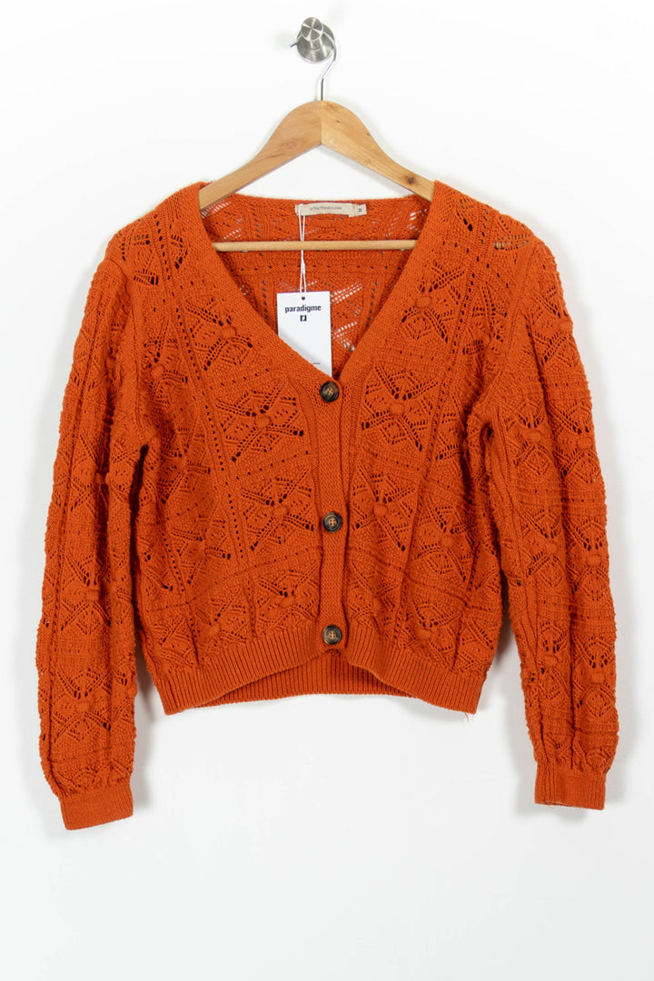 Cardigan Rouge - Taille M/38 de la marque La Fée Maraboutée | PARAD93130 - Vendu par Paradigme - Image 2