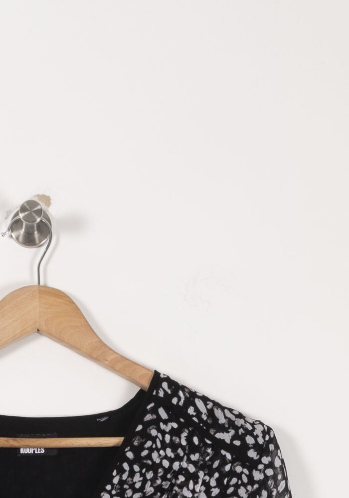 Robe Midi Noire et Blanche - Taille L/40 de la marque The Kooples | PARAD93141 - Vendu par Paradigme - Image 3