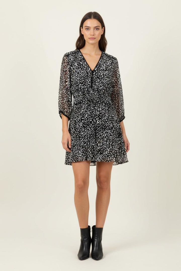 Robe Midi Noire et Blanche - Taille L/40 de la marque The Kooples | PARAD93141 - Vendu par Paradigme - Image 1