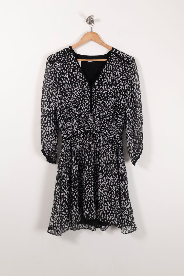 Robe Midi Noire et Blanche - Taille L/40 de la marque The Kooples | PARAD93141 - Vendu par Paradigme - Image 2