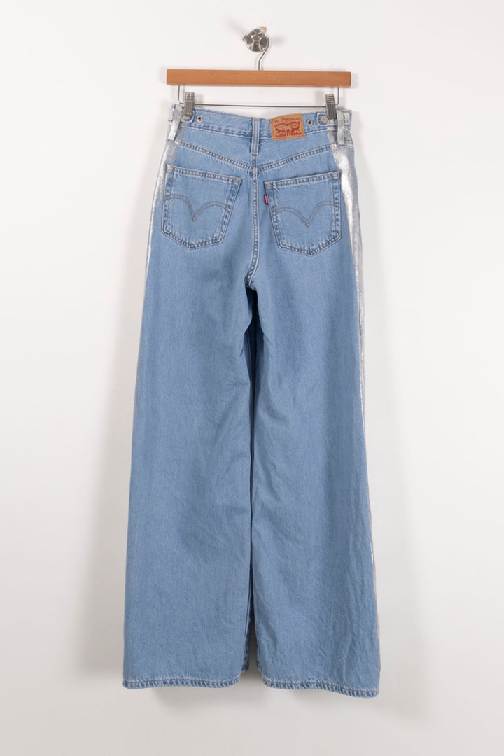 Jean Large Bleu et Argenté - Taille S/36 de la marque Levi's | PARAD93144 - Vendu par Paradigme - Image 4