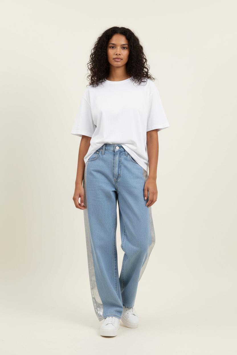 Jean Large Bleu et Argenté - Taille S/36 de la marque Levi's | PARAD93144 - Vendu par Paradigme - Image 1