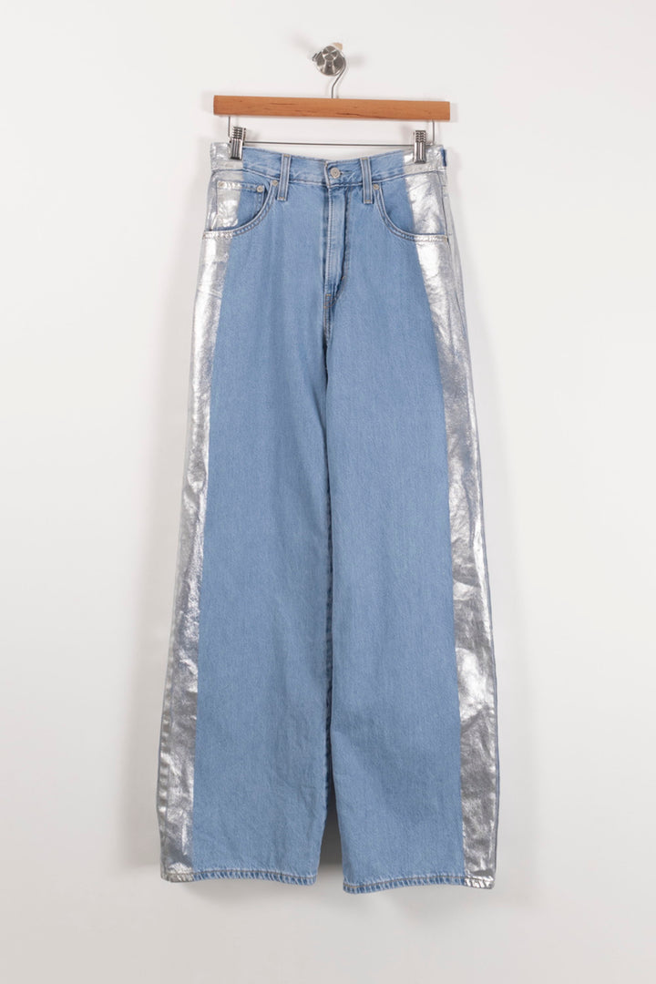 Jean Large Bleu et Argenté - Taille S/36 de la marque Levi's | PARAD93144 - Vendu par Paradigme - Image 2