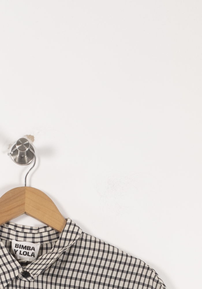 Chemise à Carreaux Beige et Noire - Taille S/36 de la marque Bimba y Lola | PARAD93145 - Vendu par Paradigme - Image 3