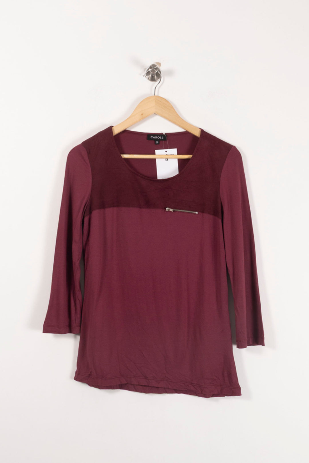 Tunique Bordeaux - Taille M/38 de la marque Caroll | PARAD93152 - Vendu par Paradigme - Image 2