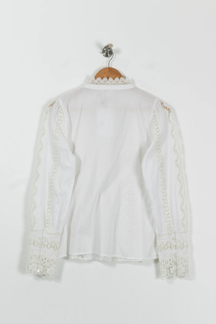 Blouse Blanche - Taille M/38 de la marque Sézane | PARAD93160 - Vendu par Paradigme - Image 4