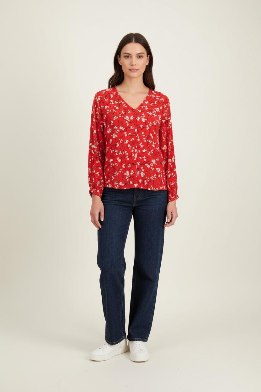 Blouse Rouge et Blanche - Taille M/38 de la marque ba&sh | PARAD93165 - Vendu par Paradigme - Image 1
