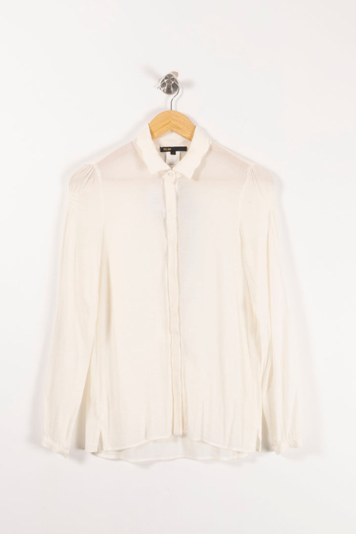 Chemise Blanche - Taille S/36 de la marque Maje | PARAD93169 - Vendu par Paradigme - Image 2
