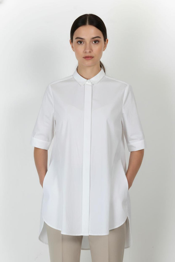 Chemisier Blanc - Taille L/40 de la marque La Fée Maraboutée | PARAD93179 - Vendu par Paradigme - Image 1