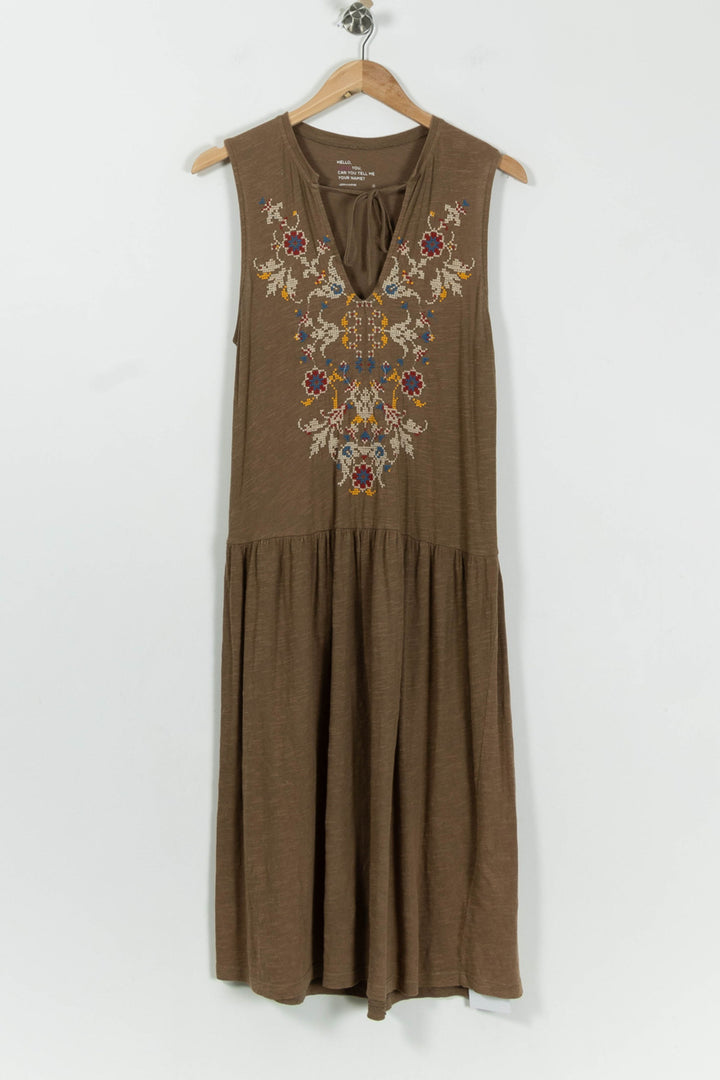 Robe Longue Marron - Taille S/36 de la marque Léon & Harper | PARAD93183 - Vendu par Paradigme - Image 2