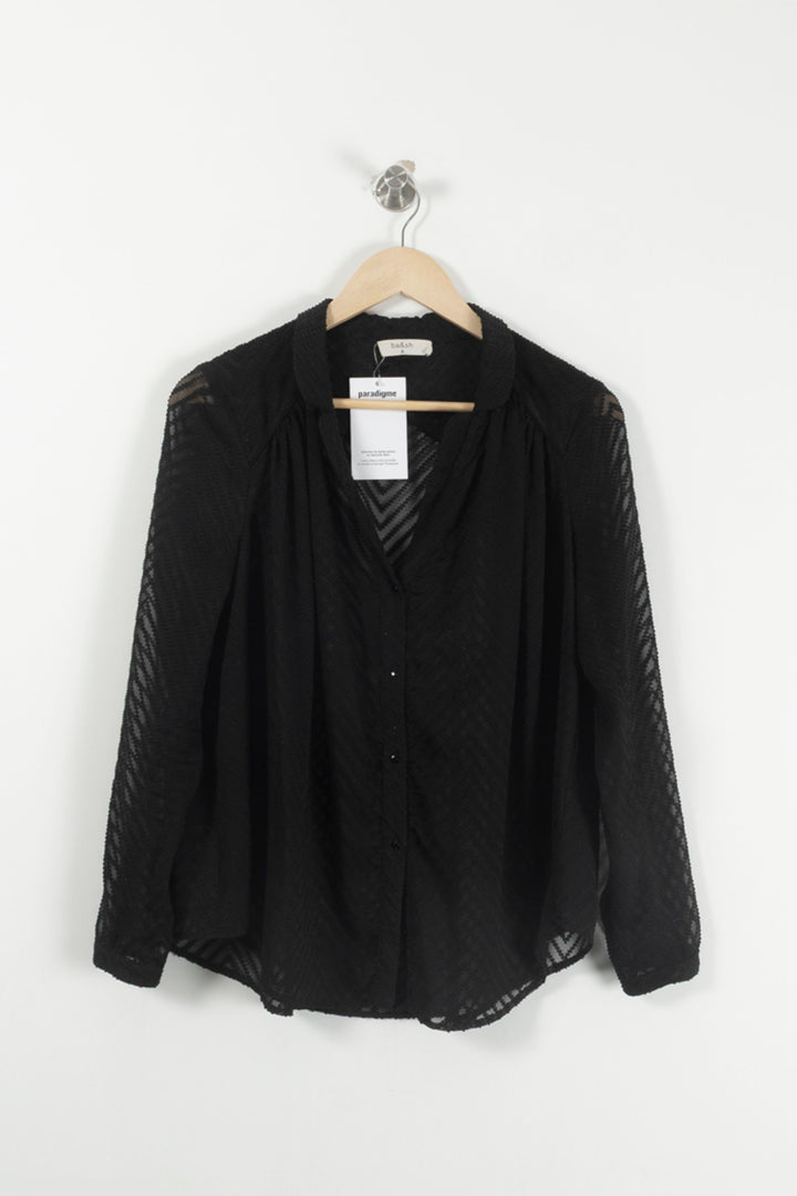 Blouse Noire - Taille XS/34 de la marque ba&sh | PARAD93184 - Vendu par Paradigme - Image 2