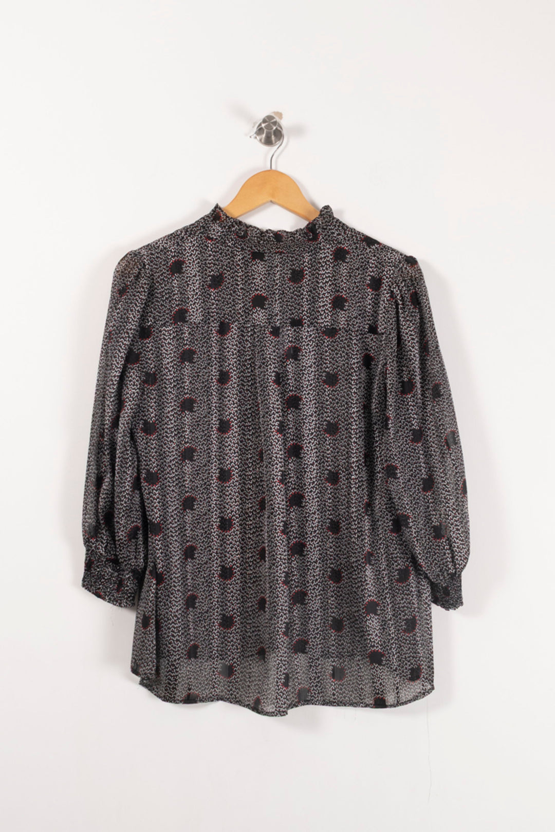 Blouse Grise et Noire - Taille M/38 de la marque ba&sh | PARAD93185 - Vendu par Paradigme - Image 4