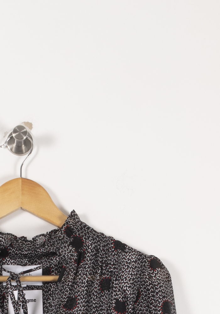 Blouse Grise et Noire - Taille M/38 de la marque ba&sh | PARAD93185 - Vendu par Paradigme - Image 3
