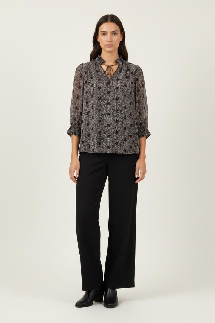 Blouse Grise et Noire - Taille M/38 de la marque ba&sh | PARAD93185 - Vendu par Paradigme - Image 1