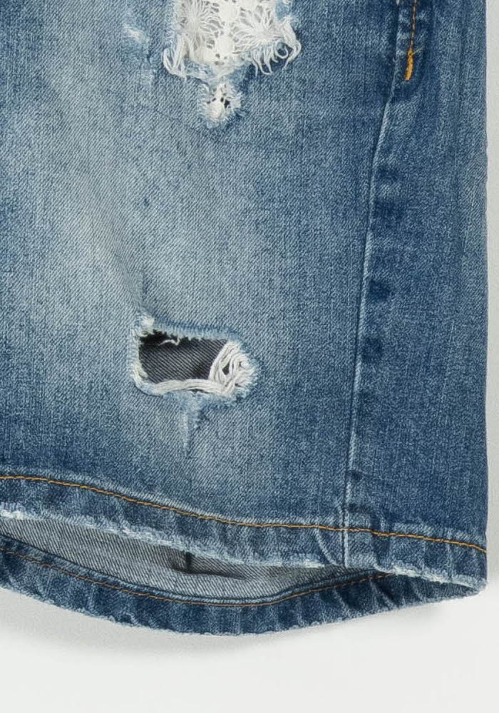 Short en Jean Bleu - Taille S/36 de la marque La Fée Maraboutée | PARAD93196 - Vendu par Paradigme - Image 3