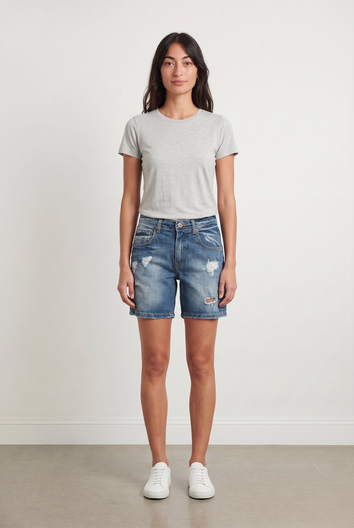Short en Jean Bleu - Taille S/36 de la marque La Fée Maraboutée | PARAD93196 - Vendu par Paradigme - Image 1