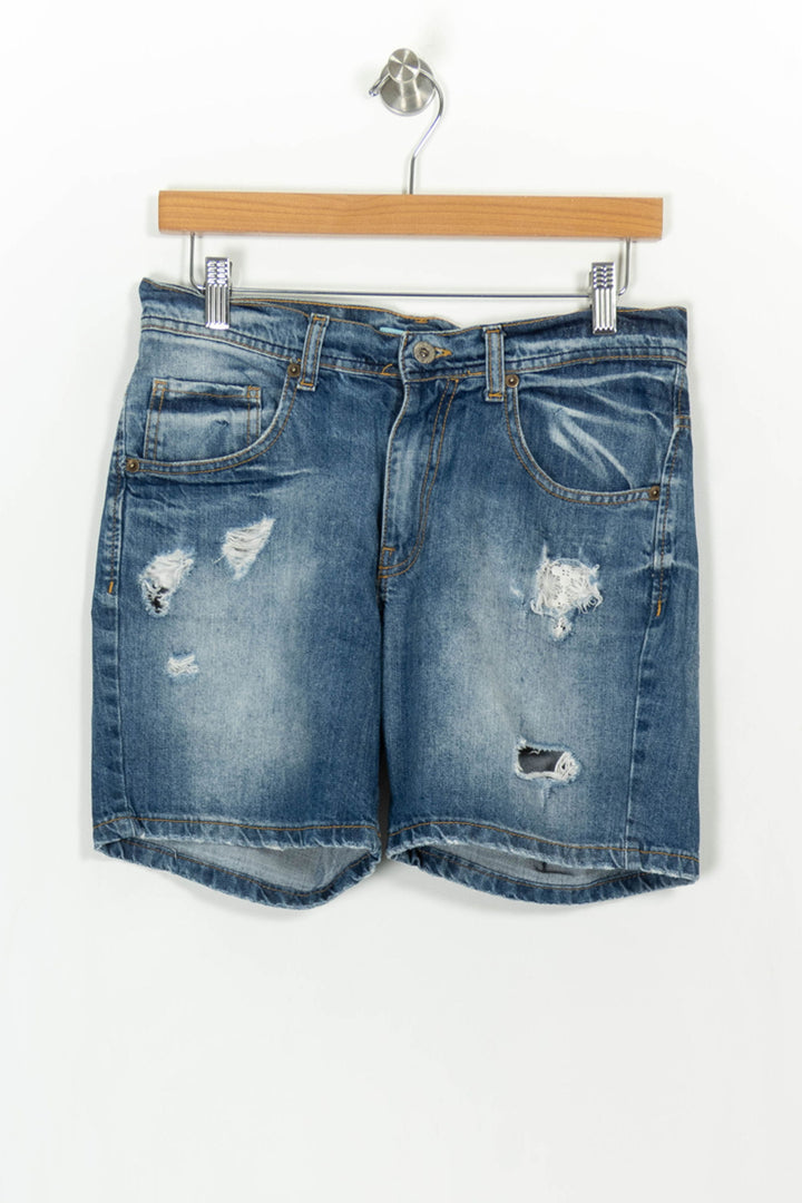 Short en Jean Bleu - Taille S/36 de la marque La Fée Maraboutée | PARAD93196 - Vendu par Paradigme - Image 2
