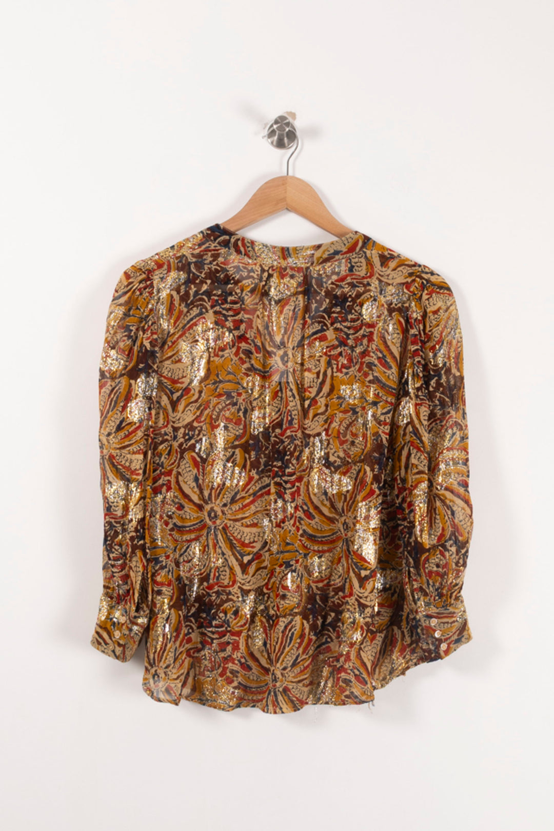 Blouse Or et Marron - Taille M/38 de la marque ba&sh | PARAD93197 - Vendu par Paradigme - Image 4