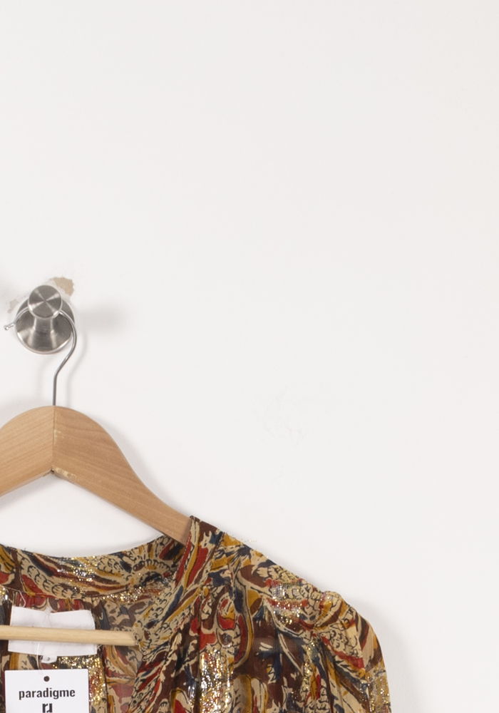 Blouse Or et Marron - Taille M/38 de la marque ba&sh | PARAD93197 - Vendu par Paradigme - Image 3