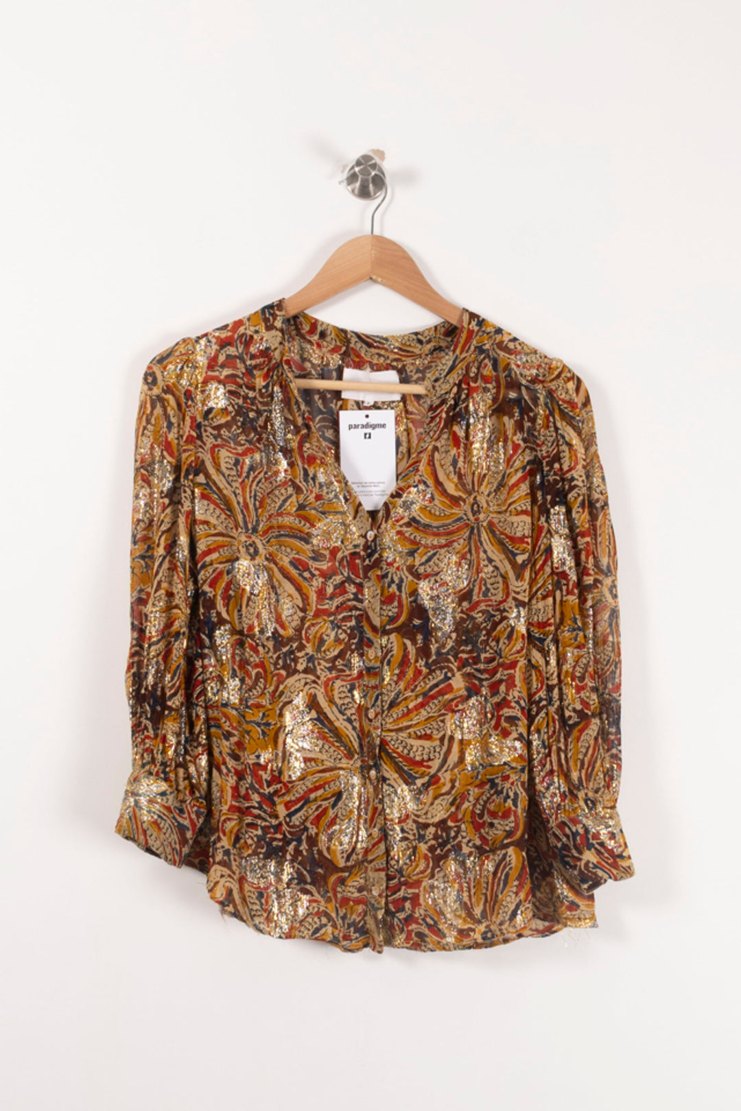 Blouse Or et Marron - Taille M/38 de la marque ba&sh | PARAD93197 - Vendu par Paradigme - Image 2