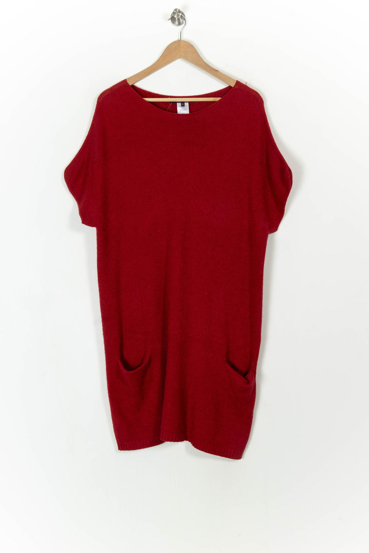 Robe Pull Rouge - Taille XXL/44 de la marque La Fée Maraboutée | PARAD93224 - Vendu par Paradigme - Image 2