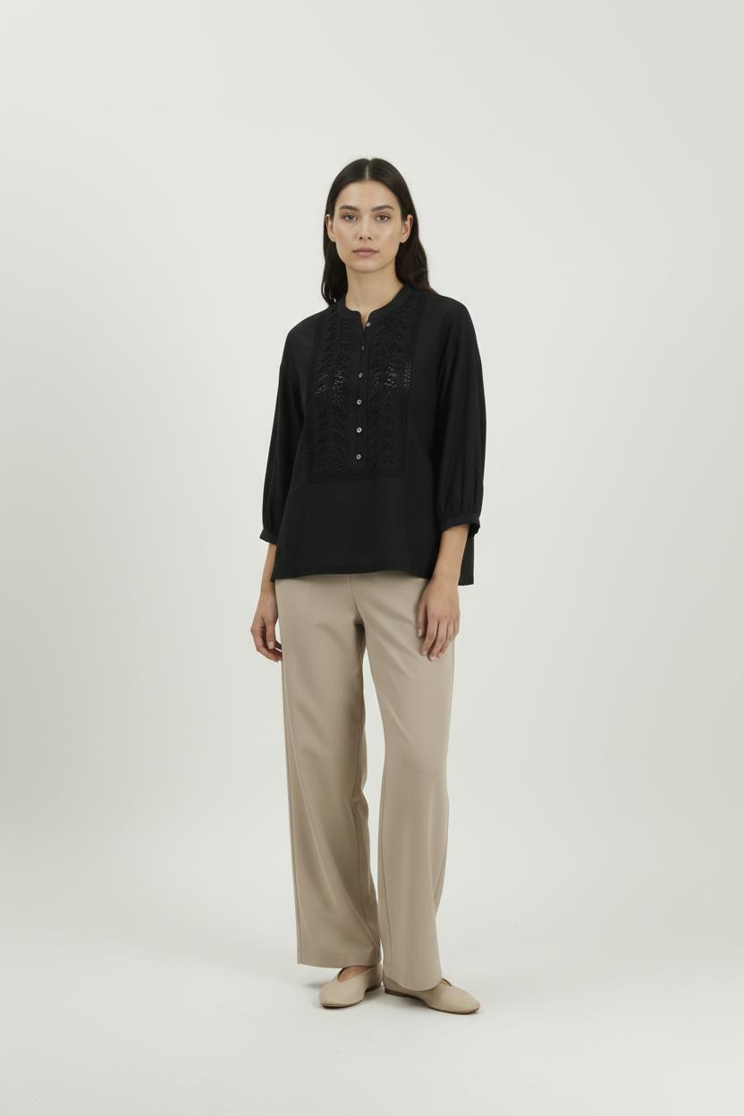 Blouse Noire - Taille S/36 de la marque Paul & Joe | PARAD93225 - Vendu par Paradigme - Image 1
