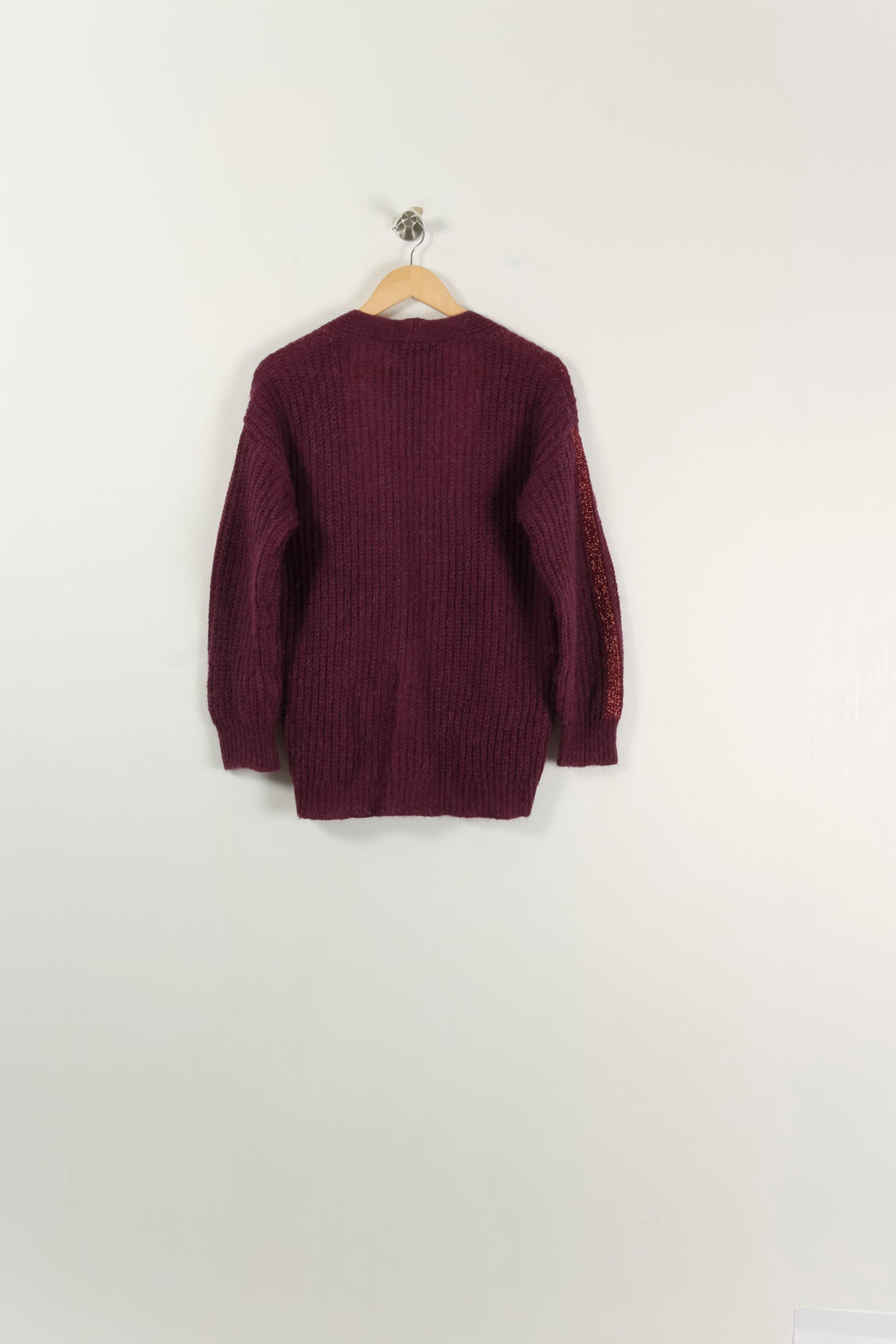 Cardigan Violet - Taille XS/34 de la marque La Fée Maraboutée | PARAD93272 - Vendu par Paradigme - Image 4
