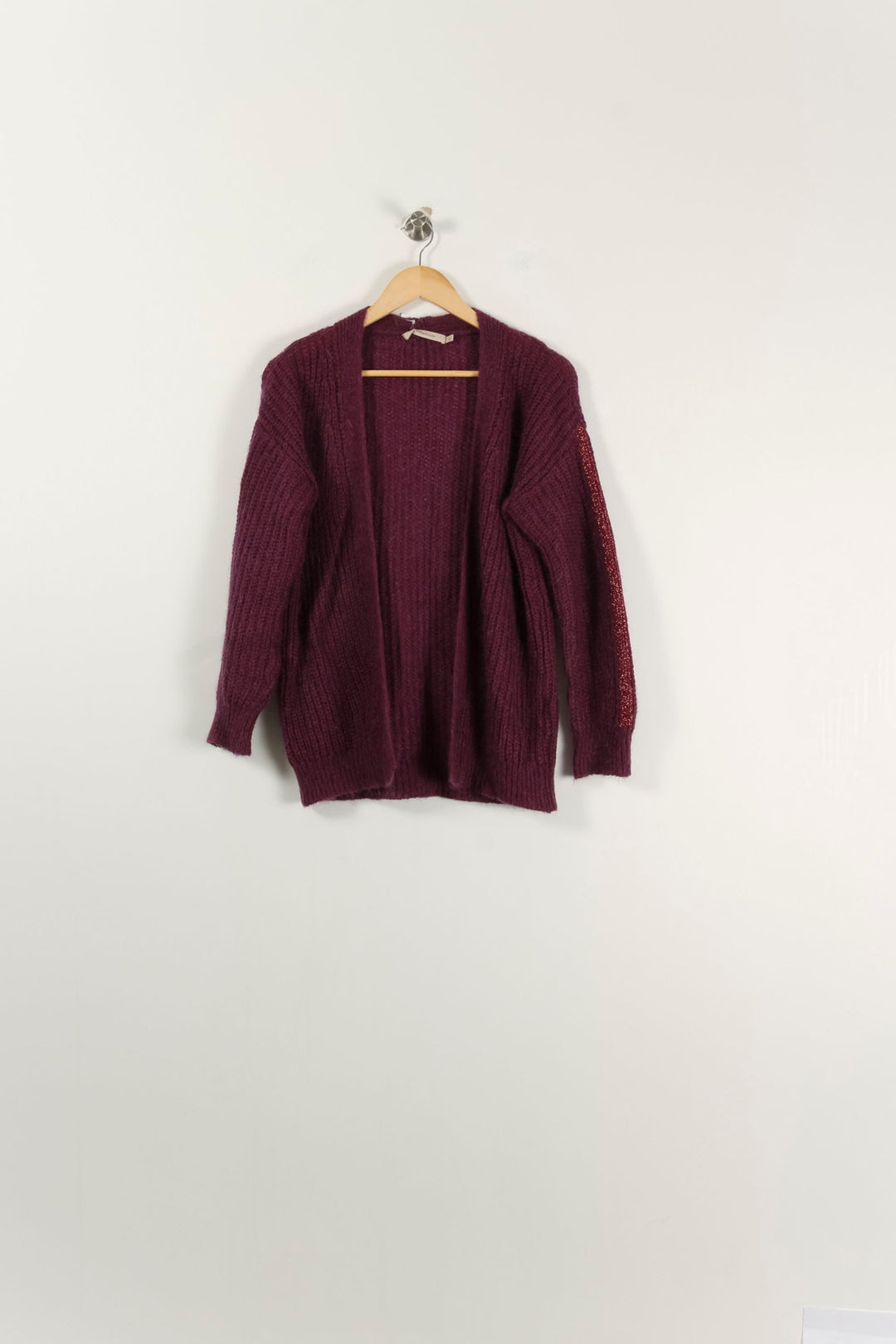 Cardigan Violet - Taille XS/34 de la marque La Fée Maraboutée | PARAD93272 - Vendu par Paradigme - Image 2