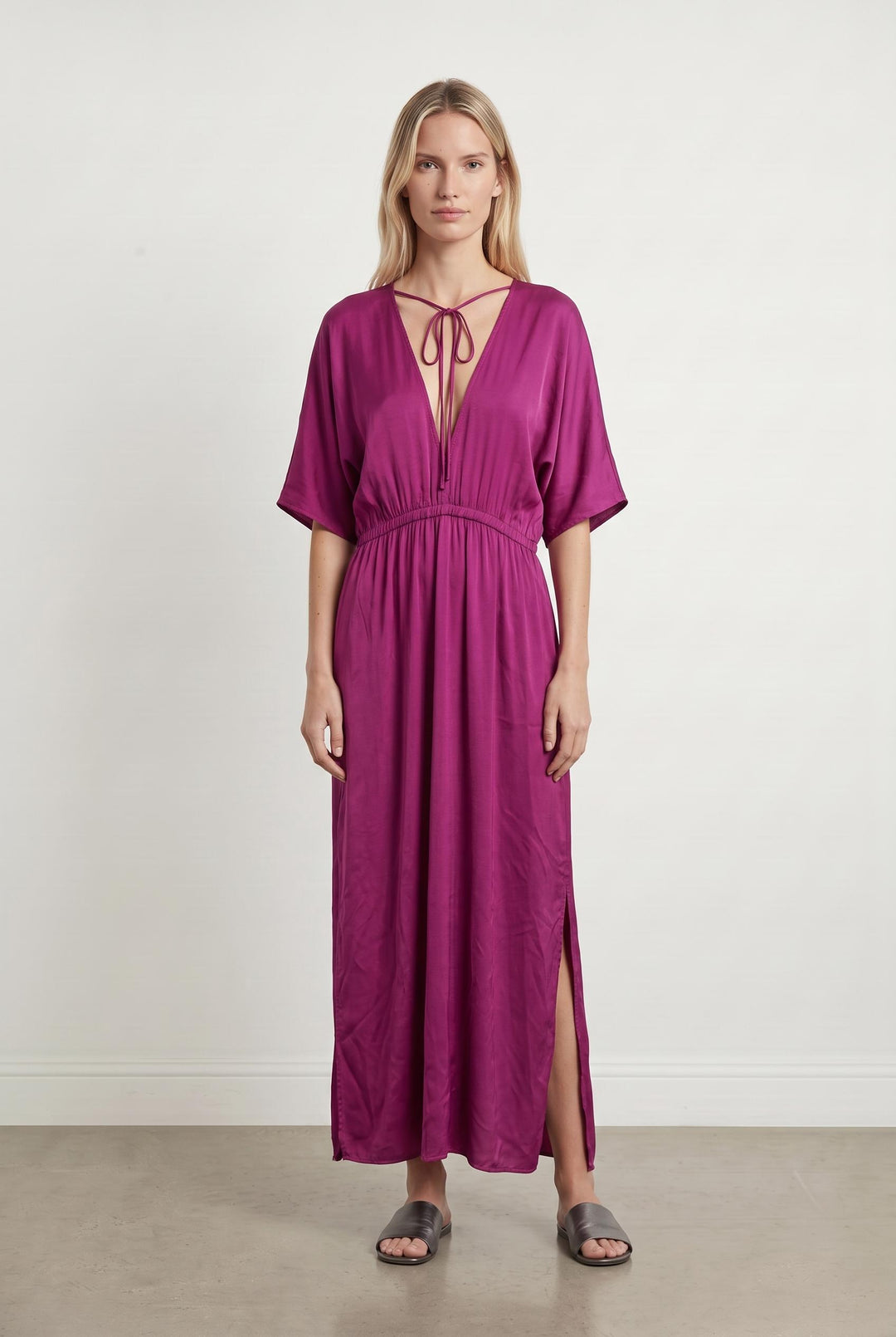 Robe Longue Violette - Taille M/38 de la marque La Fée Maraboutée | PARAD93284 - Vendu par Paradigme - Image 1