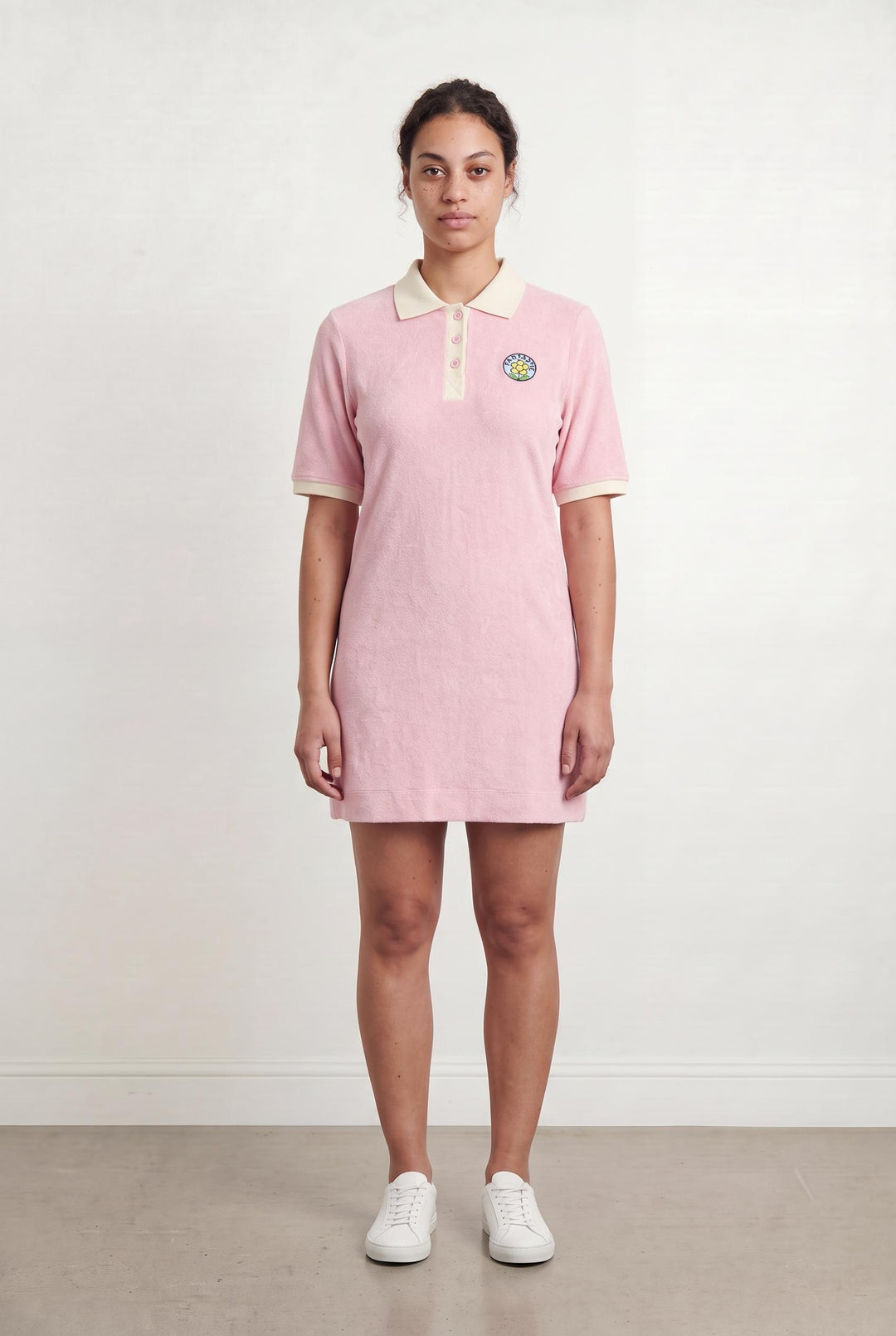 Robe Polo Rose et Écru - Taille L/40 de la marque Manoush | PARAD93297 - Vendu par Paradigme - Image 1