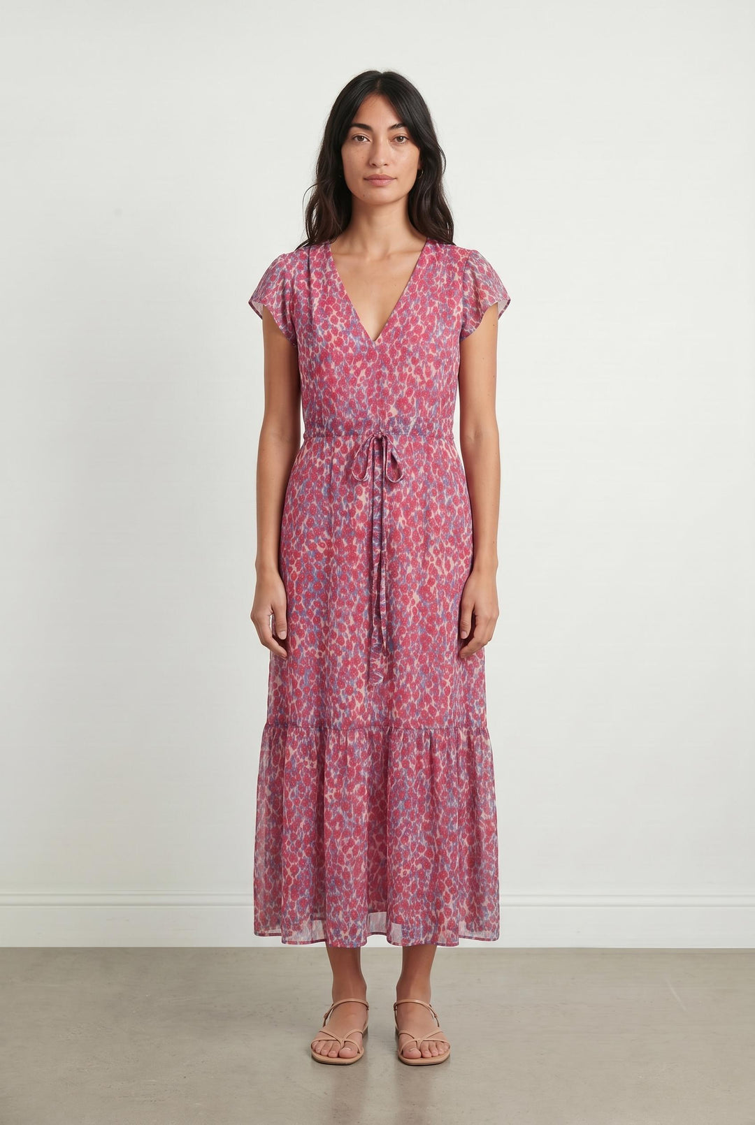 Robe Longue Rose et Bleue - Taille S/36 de la marque Sud express | PARAD93300 - Vendu par Paradigme - Image 1