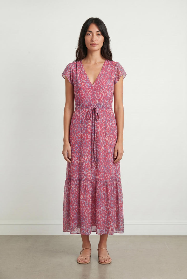 Robe Longue Rose et Bleue - Taille S/36 de la marque Sud express | PARAD93300 - Vendu par Paradigme - Image 1