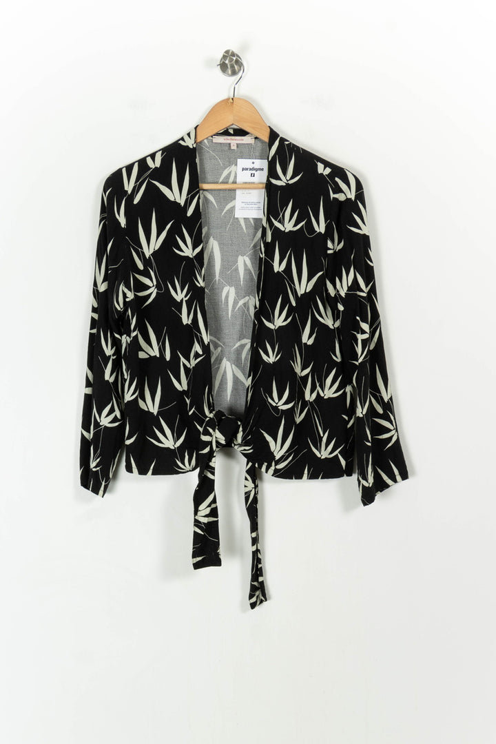 Blouse Noire et Blanche - Taille S/36 de la marque La Fée Maraboutée | PARAD93310 - Vendu par Paradigme - Image 2