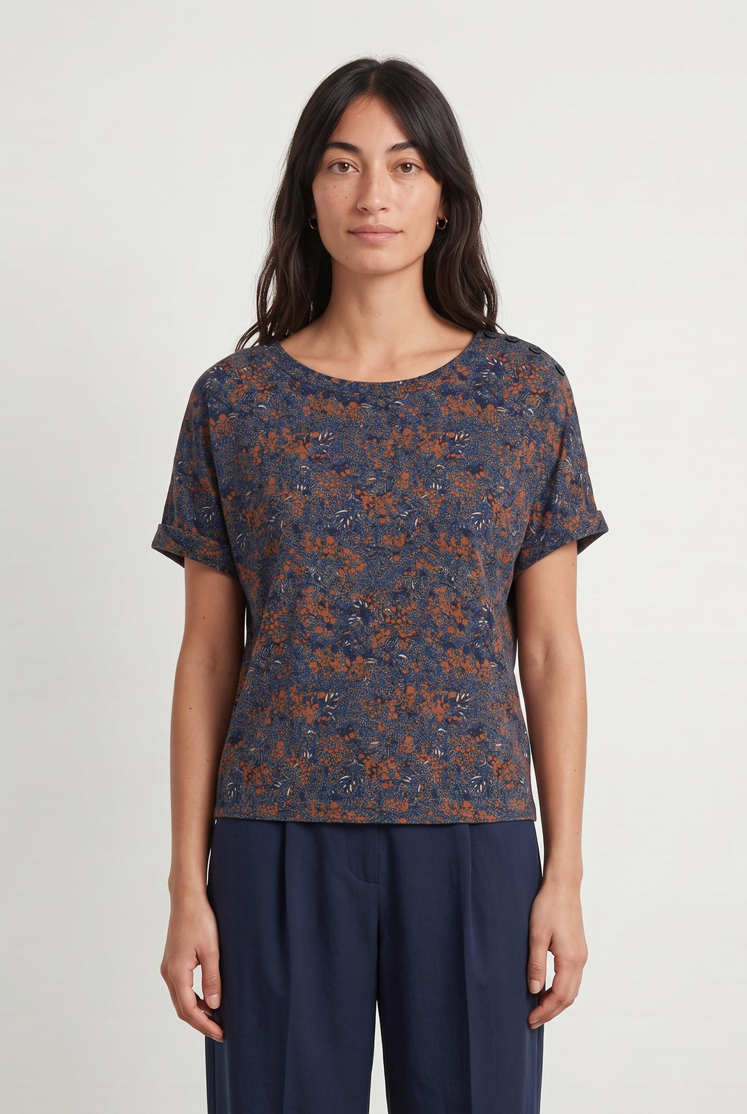 Tee-shirt Bleu et Orange - Taille S/36 de la marque Sessùn | PARAD93320 - Vendu par Paradigme - Image 1