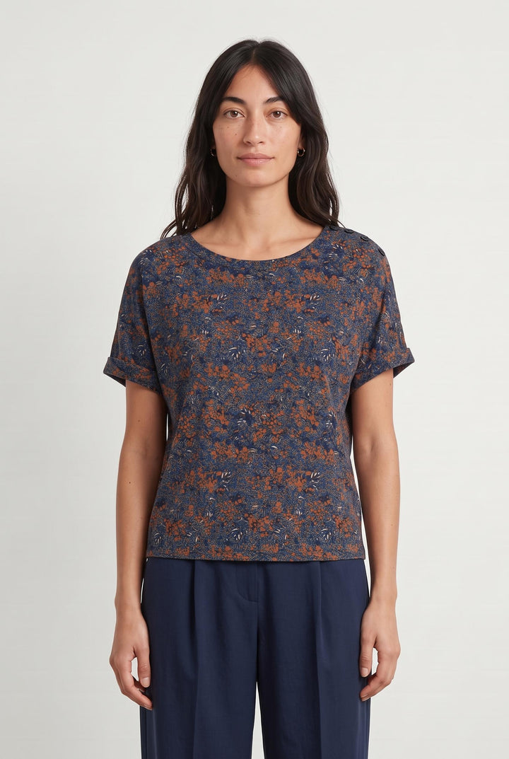 Tee-shirt Bleu et Orange - Taille S/36 de la marque Sessùn | PARAD93320 - Vendu par Paradigme - Image 1