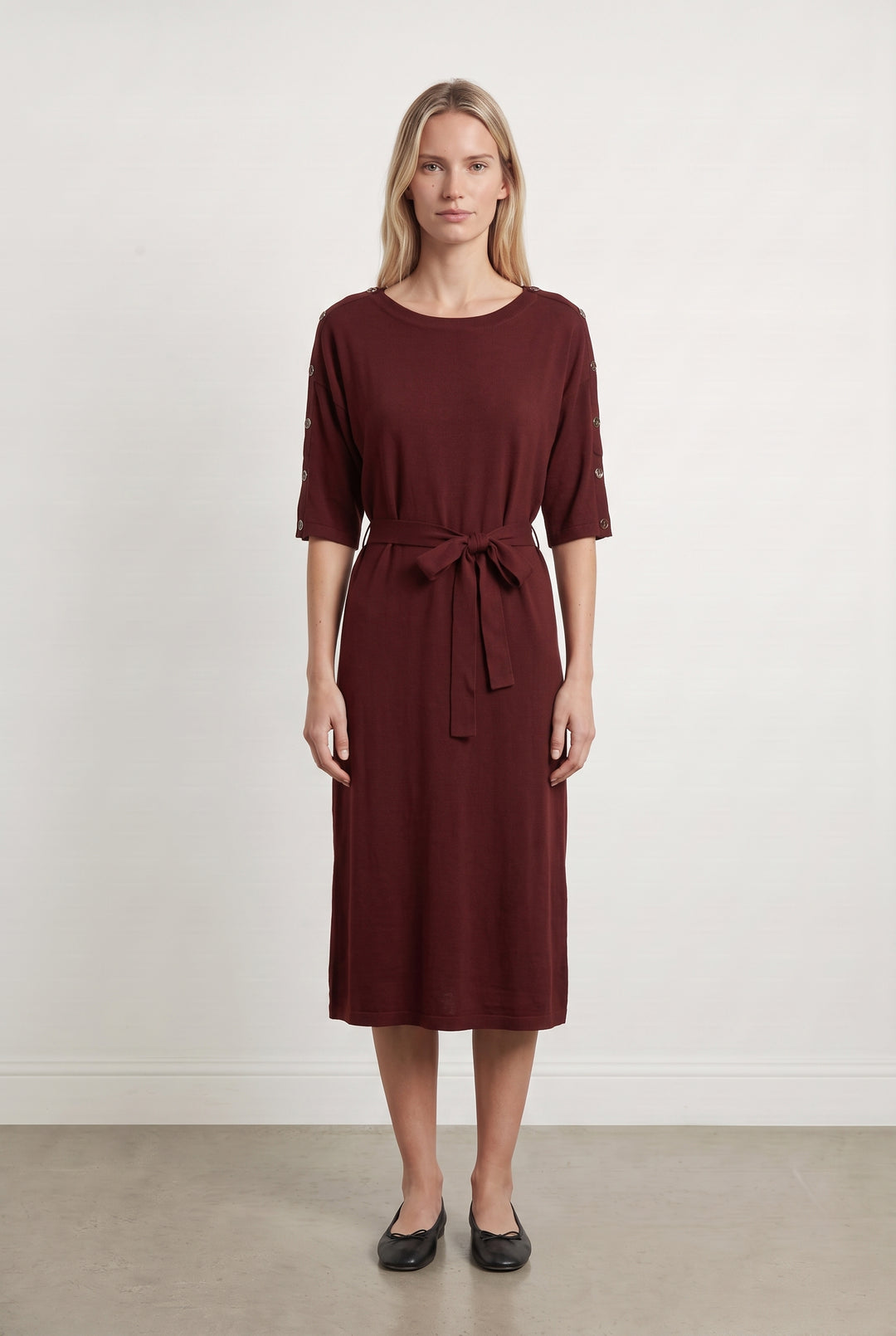 Robe Midi Bordeaux - Taille S/36 de la marque Des petits hauts | PARAD93328 - Vendu par Paradigme - Image 1