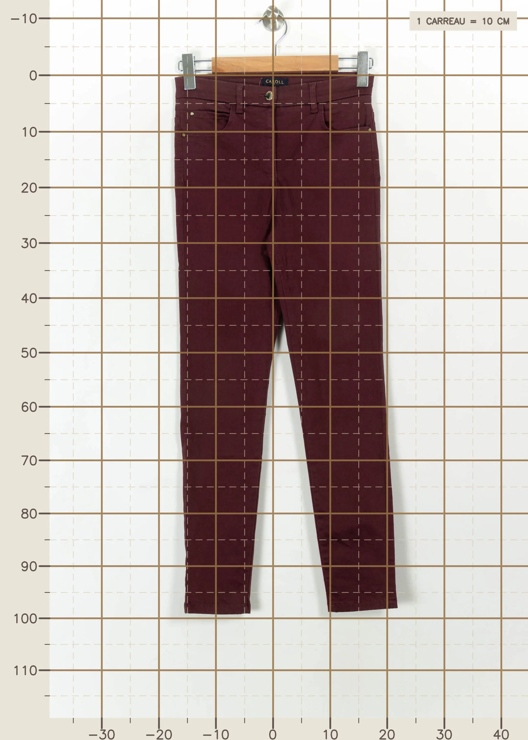 Jean Bordeaux - Taille S/36 de la marque Caroll | PARAD93332 - Vendu par Paradigme - Image 4